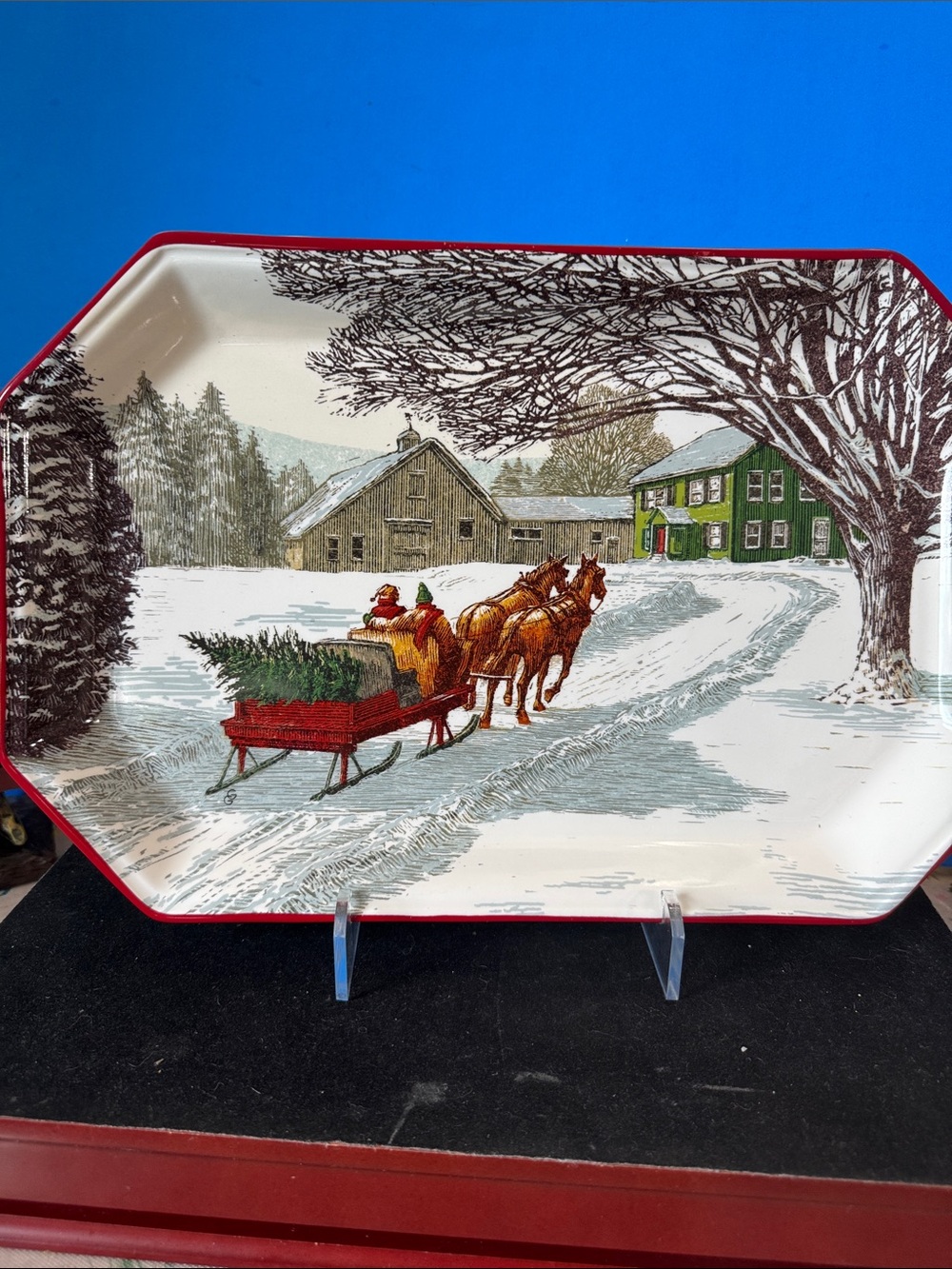 Hallmark Christmas in Evergreen Holiday Serving Platter